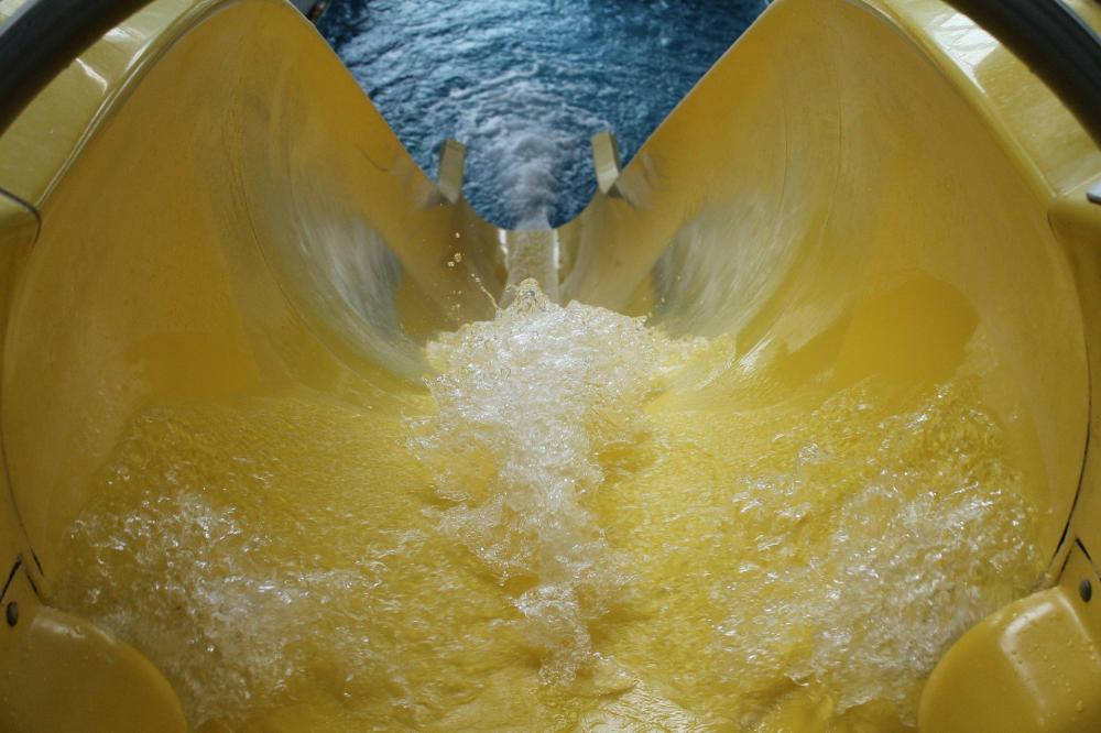 Yellow waterslide