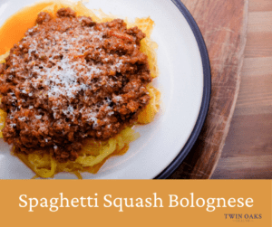 'Plated Spaghetti Squash Bolognese